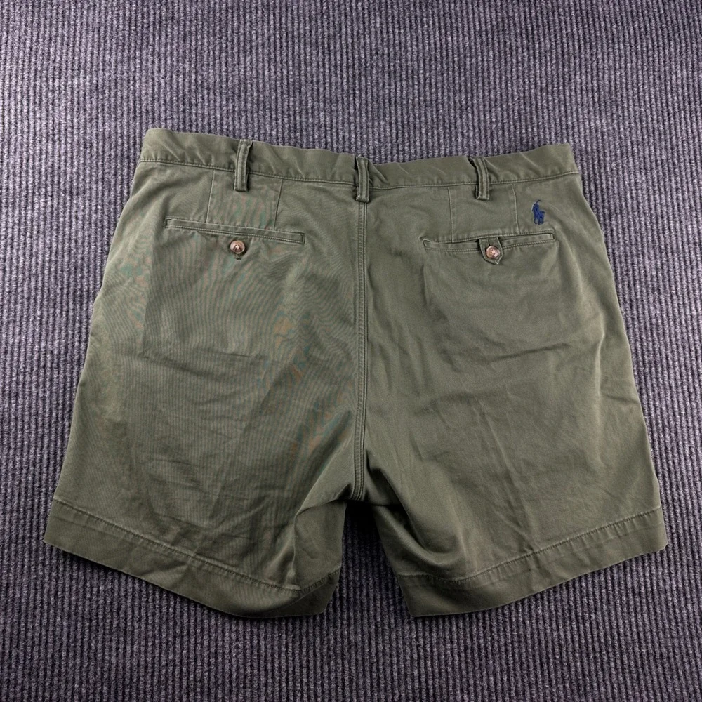 Polo Ralph Lauren Mens 38 Stretch Straight Fit Chino Shorts Olive Green 6 Inseam